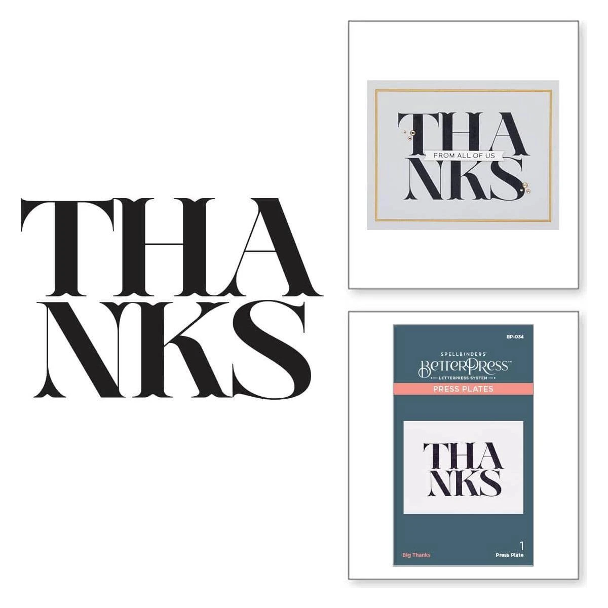 Big Thanks Press Plate From The BetterPress Collection 1 Big Thanks Press Plate From The BetterPress Collection