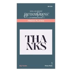 Big Thanks Press Plate From The BetterPress Collection 11 Big Thanks Press Plate From The BetterPress Collection -Woodland Scenics Shop BP 034 Betterpress Big Thanks Pac