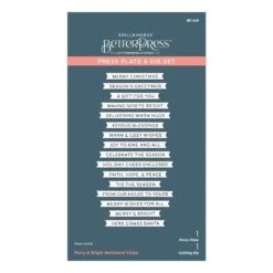 Merry & Bright Sentiment Strips Press Plate & Die Set From The More BetterPress Christmas Collection -Woodland Scenics Shop BP 049 More BetterPress Christmas Merry Bright Sentiment Strips Pac