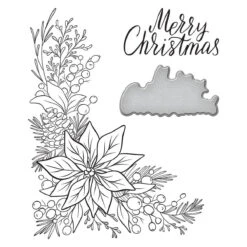 Poinsettia Corner Press Plate & Die Set From The More BetterPress Christmas Collection 12 Poinsettia Corner Press Plate & Die Set From The More BetterPress Christmas Collection -Woodland Scenics Shop BP 065 More BetterPress Christmas Poinsettia Corner Color