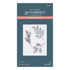 Evergreen Branches Press Plate From The BetterPress Christmas Collection -Woodland Scenics Shop BP 067 BetterPress Christmas Evergreen Branches Pac