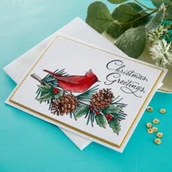 Christmas Greetings Press Plate From The BetterPress Christmas Collection -Woodland Scenics Shop BP 071