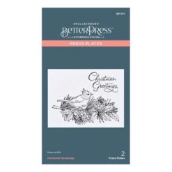 Christmas Greetings Press Plate From The BetterPress Christmas Collection -Woodland Scenics Shop BP 071 BetterPress Christmas Christmas Greetings Pac