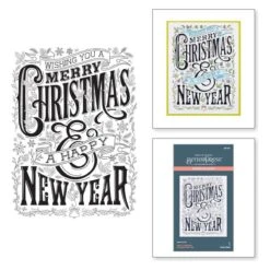 Merry Christmas & Happy New Year Press Plate From The BetterPress Christmas Collection