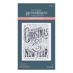 Merry Christmas & Happy New Year Press Plate From The BetterPress Christmas Collection 14 Merry Christmas & Happy New Year Press Plate From The BetterPress Christmas Collection -Woodland Scenics Shop BP 072 BetterPress Christmas Merry Christmas Happy New Year Pac