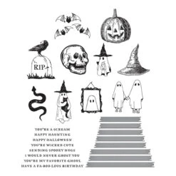 Halloween Icons Press Plate & Die Set From The Betterpress Halloween Collection -Woodland Scenics Shop BP 079 BetterPress Halloween Halloween Icons Color