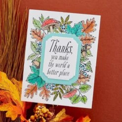 Autumn Thanks Frame Press Plate From The BetterPress Autumn Collection -Woodland Scenics Shop BP 083 S5 602 1