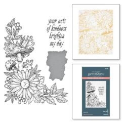 Autumn Floral Corner Press Plate & Die Set From The BetterPress Autumn Collection