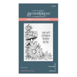 Autumn Floral Corner Press Plate & Die Set From The BetterPress Autumn Collection -Woodland Scenics Shop BP 084 BetterPress Autumn Autumn Floral Corner Pac