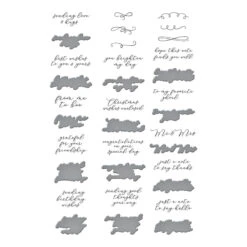 Sentiments Of Wonder BetterPress Plate & Die Set From The Envelope Of Wonder Collection -Woodland Scenics Shop BP 087 Envelope of Wonder Sentiments of Wonder Color