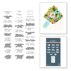 Sentiments Of Wonder BetterPress Plate & Die Set From The Envelope Of Wonder Collection