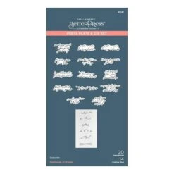 Sentiments Of Wonder BetterPress Plate & Die Set From The Envelope Of Wonder Collection -Woodland Scenics Shop BP 087 Envelope of Wonder Sentiments of Wonder Pac