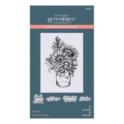 Sunflower Bouquet Press Plate & Die Set From The Serenade Of Autumn Collection -Woodland Scenics Shop BP 095 Serenade of Autumn Sunflower Bouquet Pac