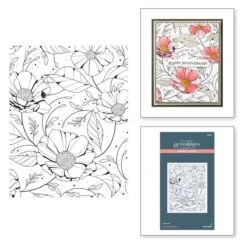 Cosmos Backdrop BetterPress And Stencil Bundle From The Pressed Posies Collection 29 Cosmos Backdrop BetterPress And Stencil Bundle From The Pressed Posies Collection -Woodland Scenics Shop BP 105 Pressed Posies Cosmos Backdrop Combo