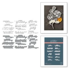 You Are Everything Sentiments Press Plate & Die Set From The Pressed Posies Collection