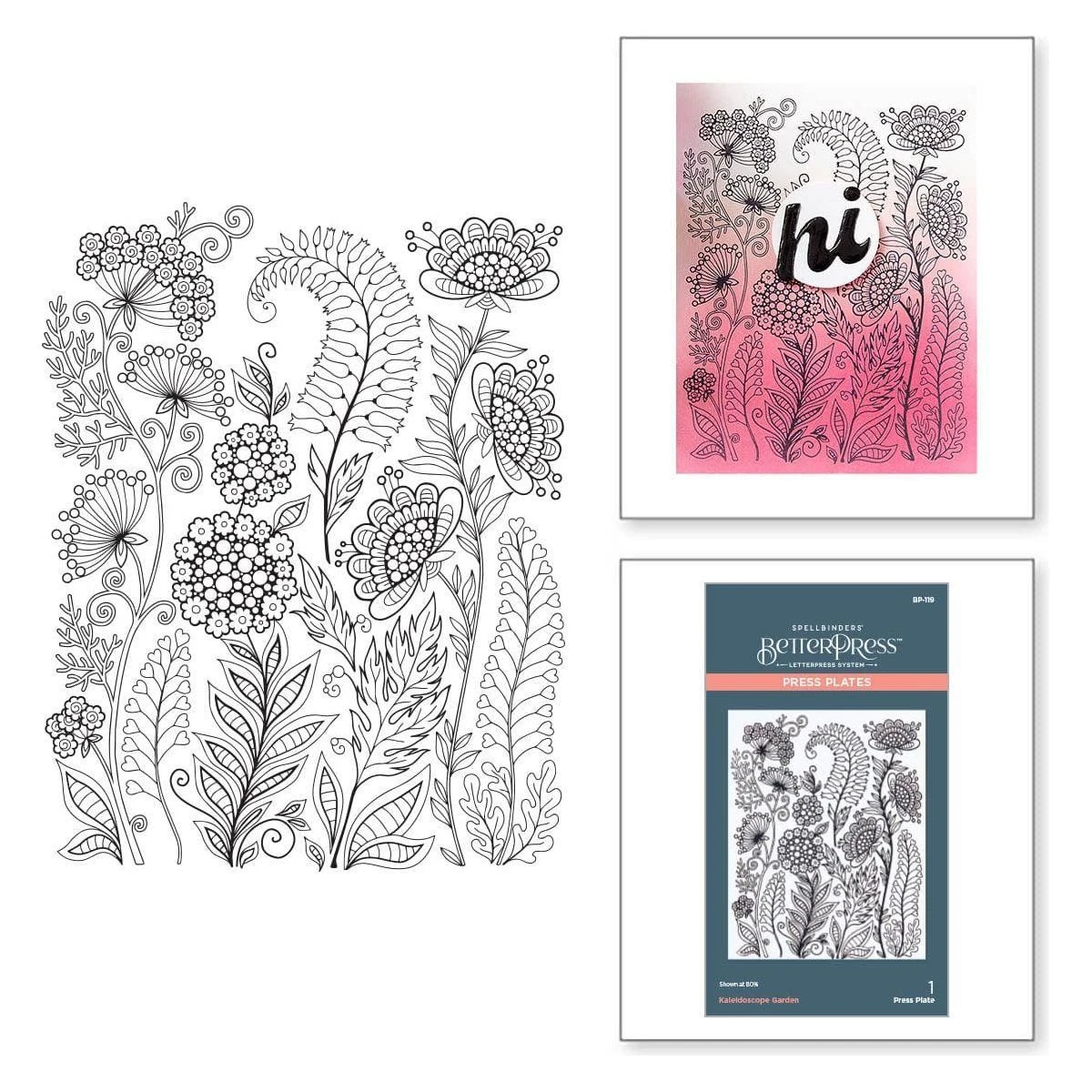Spellbinders Exclusive: Kaleidoscope Garden Press Plate 1 Spellbinders Exclusive: Kaleidoscope Garden Press Plate