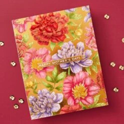 Peony Background Press Plate From The Let's Celebrate Collection By Yana Smakula -Woodland Scenics Shop BP 121 Let s Celebrate Yana Smakula Peony Background Project 5