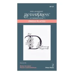 Floral D And Sentiment Press Plate From The Every Occasion Floral Alphabet Collection -Woodland Scenics Shop BP 127 Every Occasion Floral D and Sentiment Pac