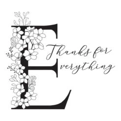 Floral E And Sentiment Press Plate From The Every Occasion Floral Alphabet Collection -Woodland Scenics Shop BP 128 Every Occasion Floral E and Sentiment Color