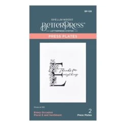 Floral E And Sentiment Press Plate From The Every Occasion Floral Alphabet Collection -Woodland Scenics Shop BP 128 Every Occasion Floral E and Sentiment Pac