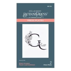 Floral G And Sentiment Press Plate From The Every Occasion Floral Alphabet Collection -Woodland Scenics Shop BP 130 Every Occasion Floral G and Sentiment Pac