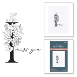 Floral I And Sentiment Press Plate From The Every Occasion Floral Alphabet Collection