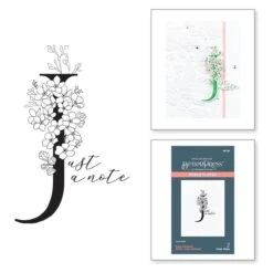 Floral J And Sentiment Press Plate From The Every Occasion Floral Alphabet Collection