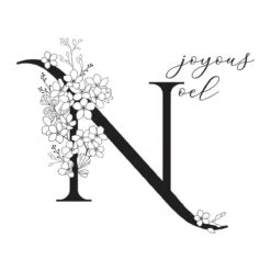 Floral N And Sentiment Press Plate From The Every Occasion Floral Alphabet Collection -Woodland Scenics Shop BP 137 Every Occasion Floral N and Sentiment Color