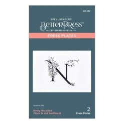 Floral N And Sentiment Press Plate From The Every Occasion Floral Alphabet Collection -Woodland Scenics Shop BP 137 Every Occasion Floral N and Sentiment Pac