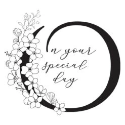 Floral O And Sentiment Press Plate From The Every Occasion Floral Alphabet Collection -Woodland Scenics Shop BP 138 Every Occasion Floral O and Sentiment Color