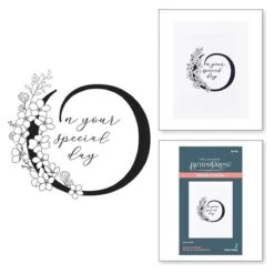 Floral O And Sentiment Press Plate From The Every Occasion Floral Alphabet Collection