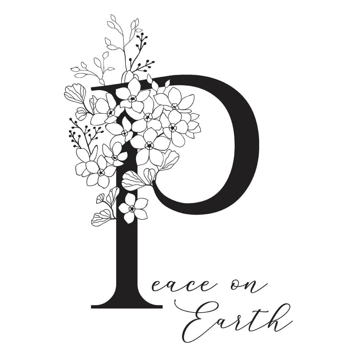 Floral P And Sentiment Press Plate From The Every Occasion Floral Alphabet Collection 4 Floral P And Sentiment Press Plate From The Every Occasion Floral Alphabet Collection - Image 4