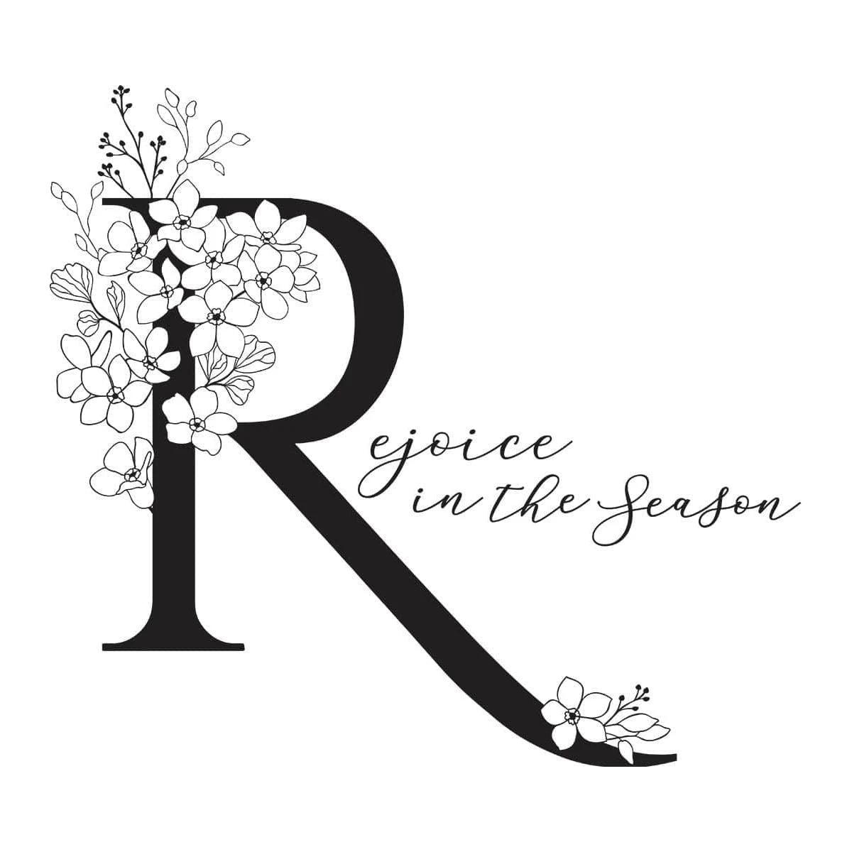 Floral R And Sentiment Press Plate From The Every Occasion Floral Alphabet Collection 4 Floral R And Sentiment Press Plate From The Every Occasion Floral Alphabet Collection - Image 4