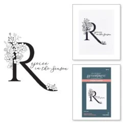 Floral R And Sentiment Press Plate From The Every Occasion Floral Alphabet Collection