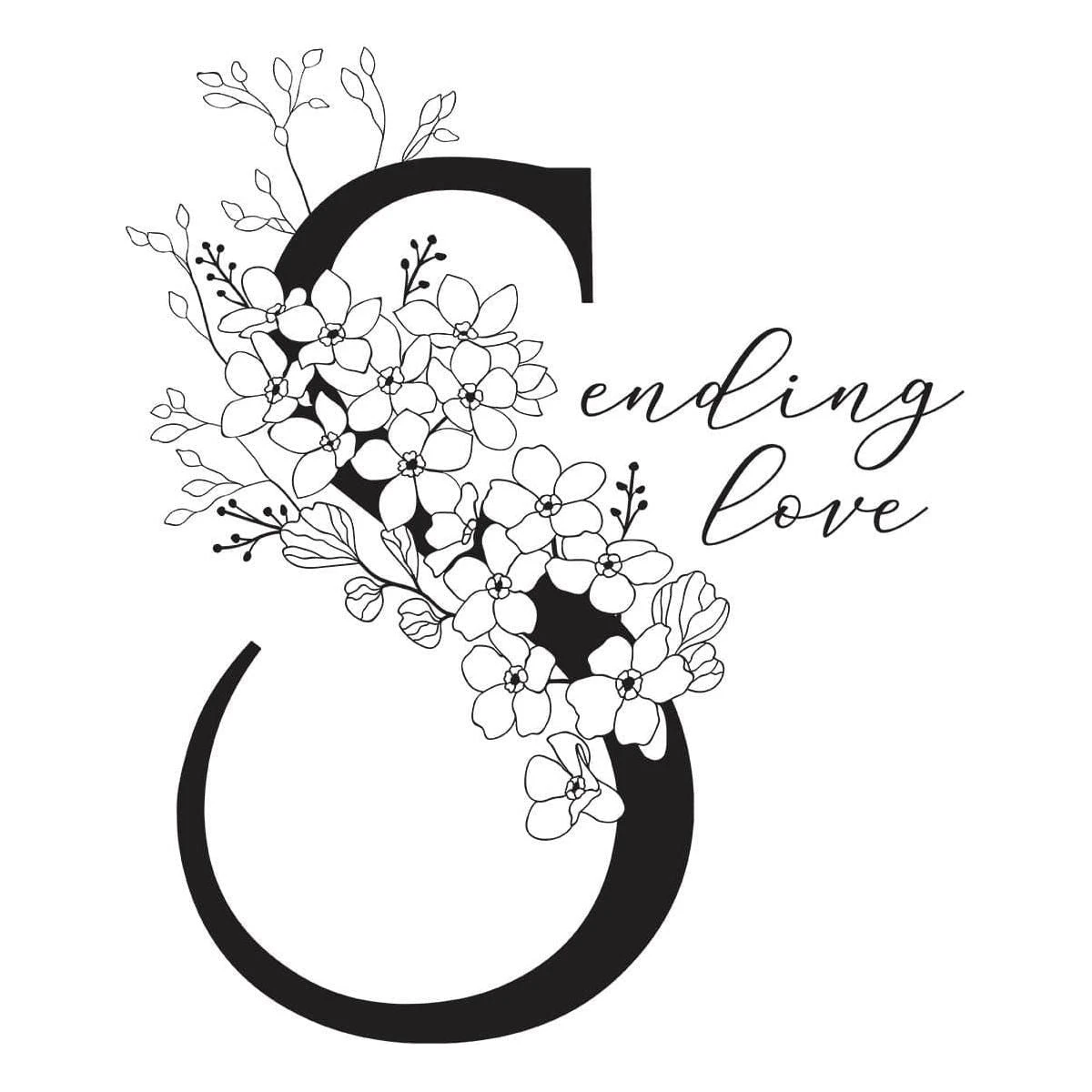 Floral S And Sentiment Press Plate From The Every Occasion Floral Alphabet Collection 4 Floral S And Sentiment Press Plate From The Every Occasion Floral Alphabet Collection - Image 4