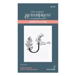 Floral U And Sentiment Press Plate From The Every Occasion Floral Alphabet Collection -Woodland Scenics Shop BP 144 Every Occasion Floral U and Sentiment Pac