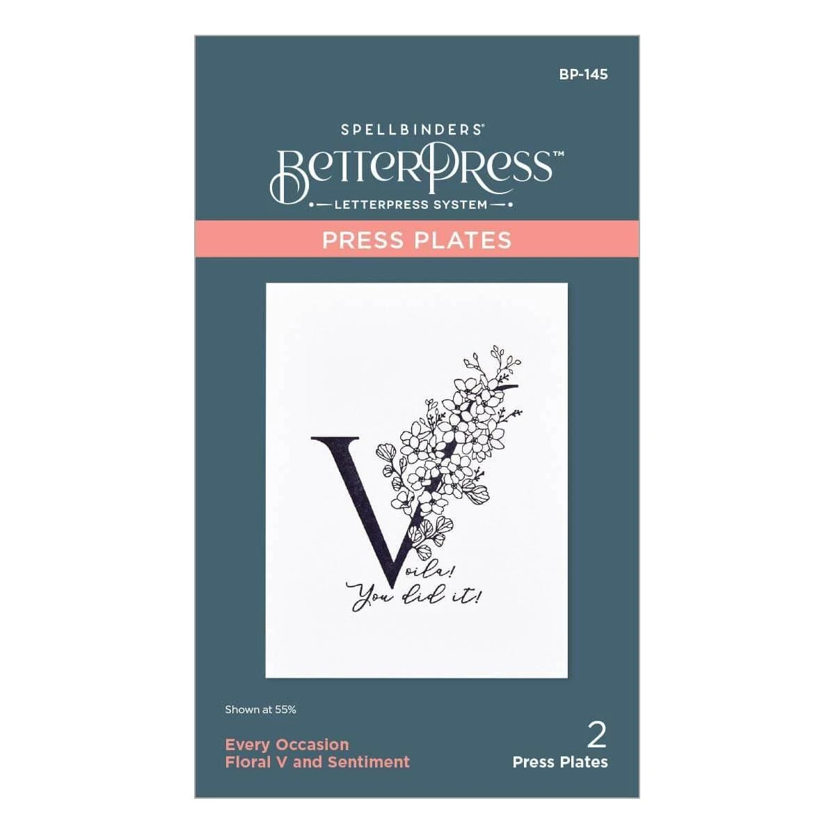 Floral V And Sentiment Press Plate From The Every Occasion Floral Alphabet Collection 6 Floral V And Sentiment Press Plate From The Every Occasion Floral Alphabet Collection - Image 6