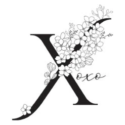 Floral X And Sentiment Press Plate From The Every Occasion Floral Alphabet Collection -Woodland Scenics Shop BP 147 Every Occasion Floral X and Sentiment Color