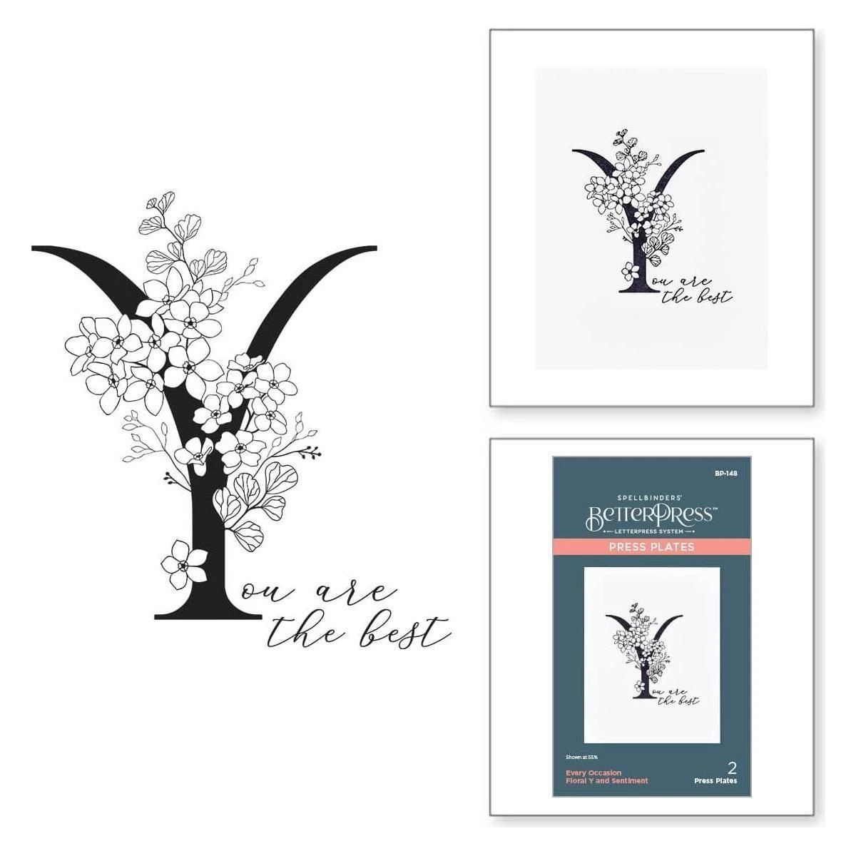 Floral Y And Sentiment Press Plate From The Every Occasion Floral Alphabet Collection 1 Floral Y And Sentiment Press Plate From The Every Occasion Floral Alphabet Collection