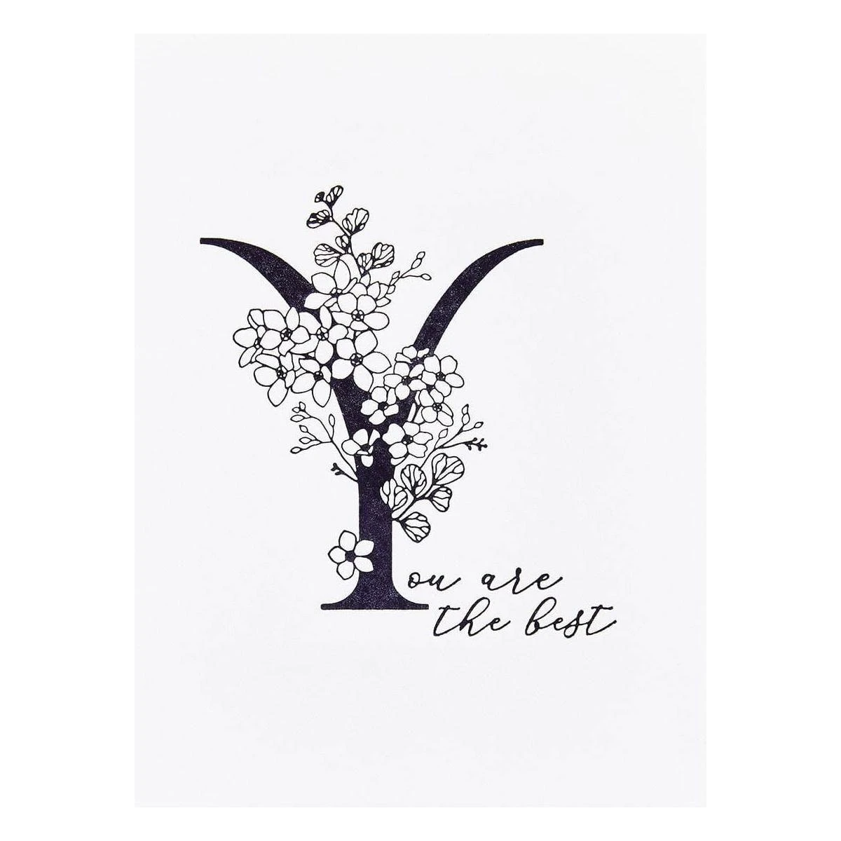 Floral Y And Sentiment Press Plate From The Every Occasion Floral Alphabet Collection 5 Floral Y And Sentiment Press Plate From The Every Occasion Floral Alphabet Collection - Image 5
