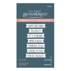 Cheers To You Sentiments Press Plate & Die Set From Cheers To You Collection -Woodland Scenics Shop BP 162 Cheers to You Cheers to You Sentiments Pac