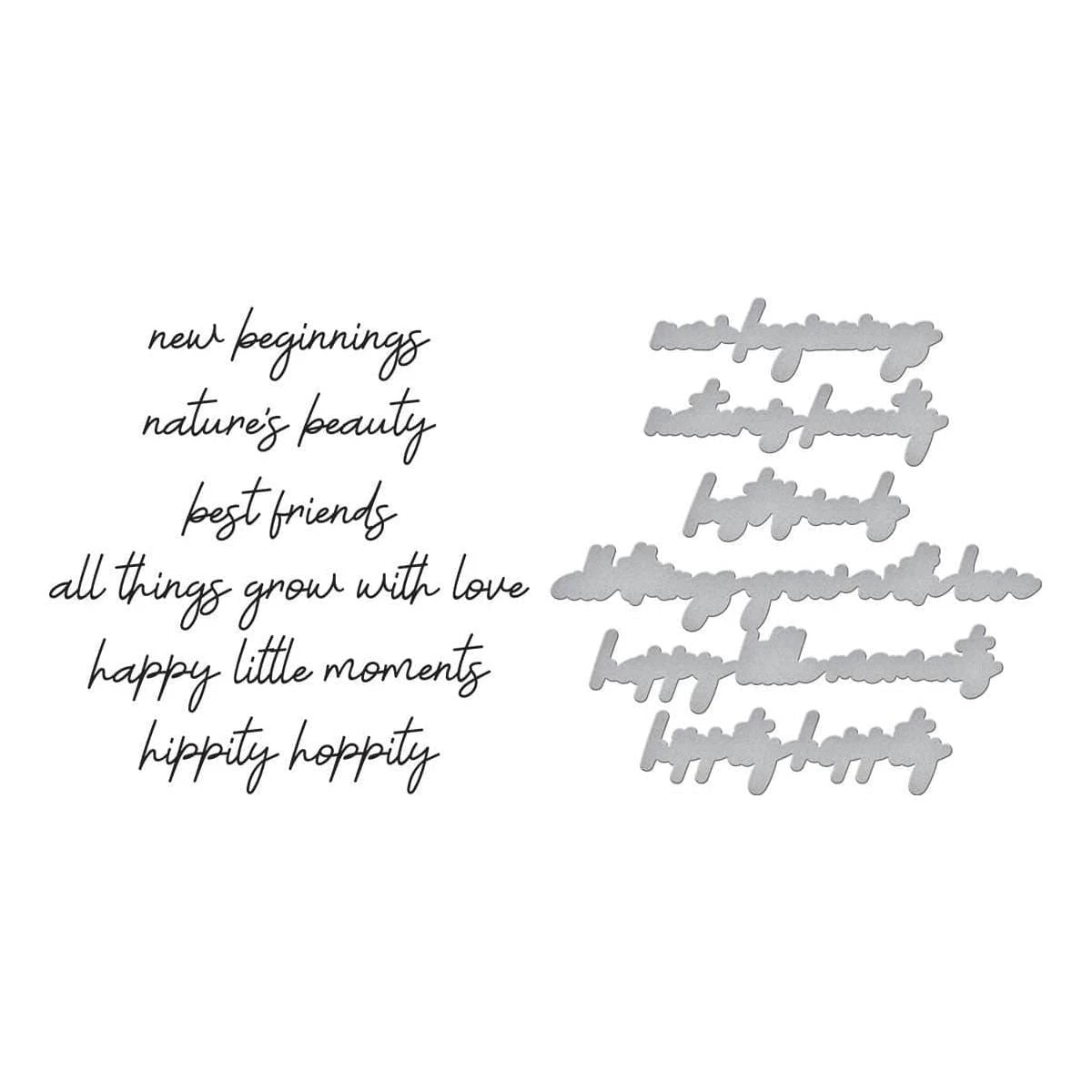 Spellbinders Exclusive - All Seasons Sentiments BetterPress Bundle From The All Seasons Scrapbooking Collection 4 Spellbinders Exclusive - All Seasons Sentiments BetterPress Bundle From The All Seasons Scrapbooking Collection - Image 4