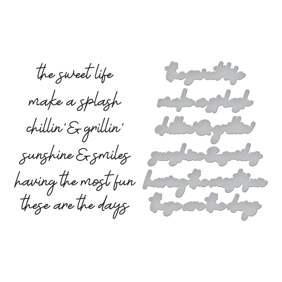 Spellbinders Exclusive - All Seasons Sentiments BetterPress Bundle From The All Seasons Scrapbooking Collection 2 Spellbinders Exclusive - All Seasons Sentiments BetterPress Bundle From The All Seasons Scrapbooking Collection - Image 2