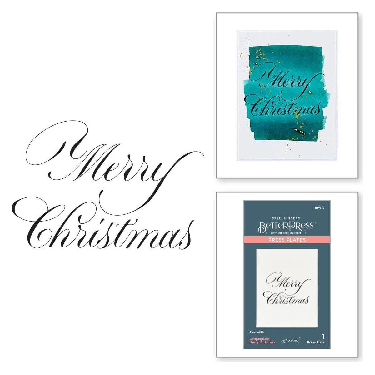 Copperplate Merry Christmas Press Plate From The Copperplate Holiday Sentiments Collection By Paul Antonio 1 Copperplate Merry Christmas Press Plate From The Copperplate Holiday Sentiments Collection By Paul Antonio