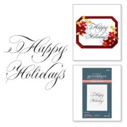 Copperplate Happy Holidays Press Plate From The Copperplate Holiday Sentiments Collection By Paul Antonio