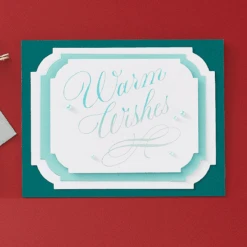Copperplate Warm Wishes Press Plate From The Copperplate Holiday Sentiments Collection By Paul Antonio -Woodland Scenics Shop BP 179