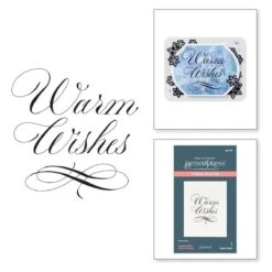 Copperplate Warm Wishes Press Plate From The Copperplate Holiday Sentiments Collection By Paul Antonio