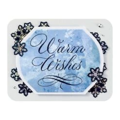 Copperplate Warm Wishes Press Plate From The Copperplate Holiday Sentiments Collection By Paul Antonio -Woodland Scenics Shop BP 179 Copperplate Holiday Sentiments PAScribe Copperplate Warm Wishes Project
