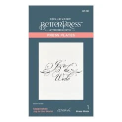 Copperplate Joy To The World Press Plate From The Copperplate Holiday Sentiments Collection By Paul Antonio -Woodland Scenics Shop BP 181 Copperplate Holiday Sentiments PAScribe Copperplate Joy to the World Pac