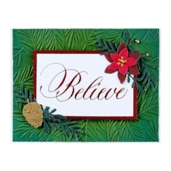 Copperplate Believe Press Plate From The Copperplate Holiday Sentiments Collection By Paul Antonio -Woodland Scenics Shop BP 183 Copperplate Holiday Sentiments PAScribe Copperplate Believe Project